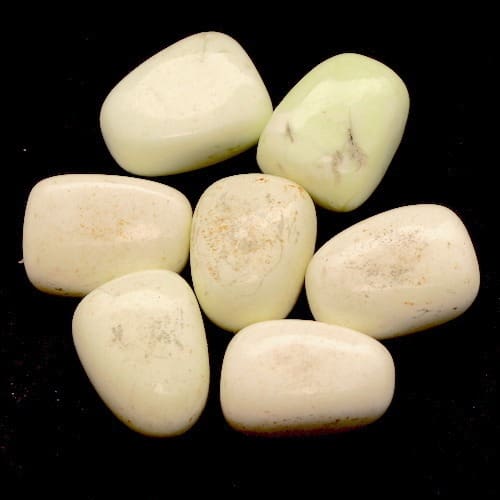 Citroenchrysopraas trommelsteen