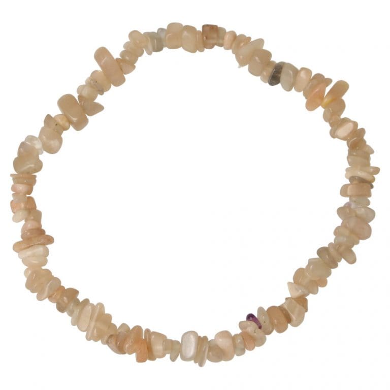 Maansteen armband split fijn