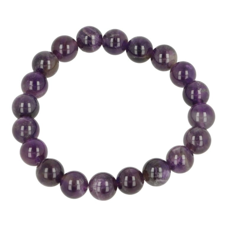 Amethist armband met kralen van 10mm