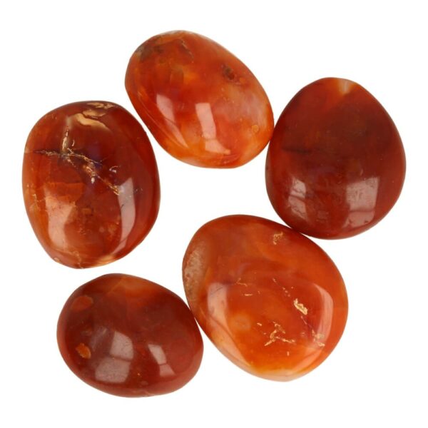 Carneool knuffelsteen van 5-6cm