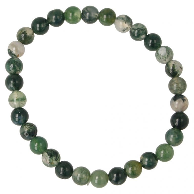 Mosagaat armband met kralen van 6mm