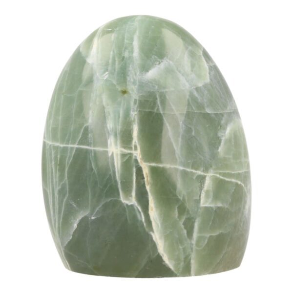 Mooie groene maansteen zuil met fraaie kleur en tekening uit Madagaskar