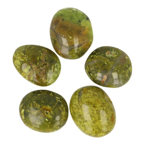 Groene opaal trommelsteen