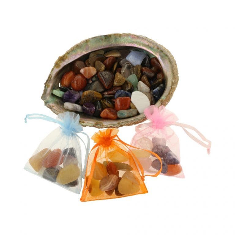 Kracht zakje met 10 edelstenen