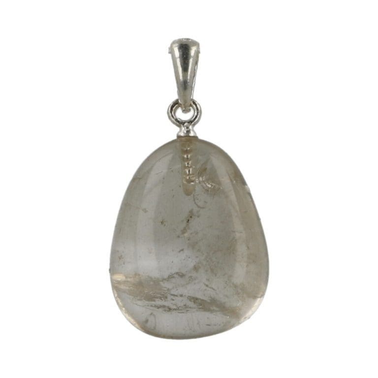 Rookkwarts hanger met zilveren oogje