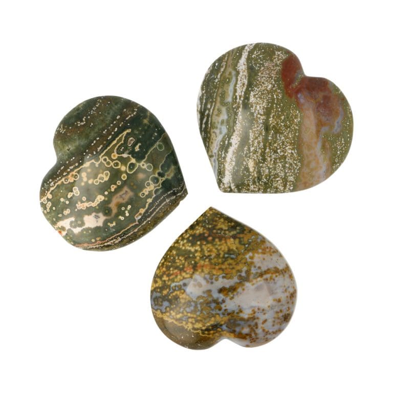 Oceaanjaspis hart 5,5cm uit Madagaskar