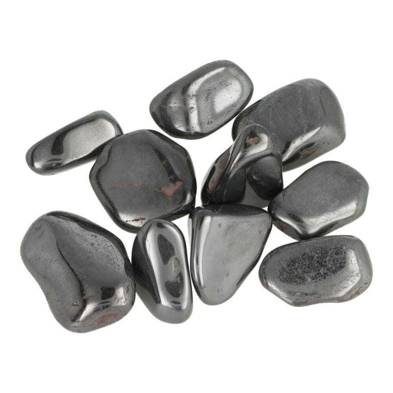 Hematiet trommelsteen van circa 3cm lang