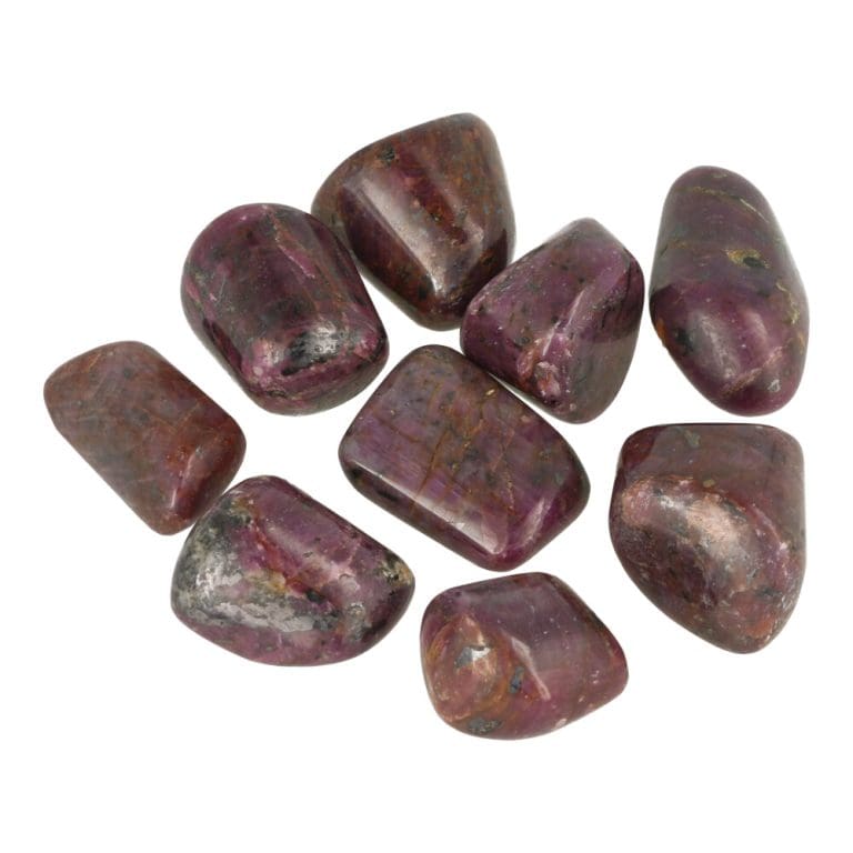 Robijn trommelsteen van 2-3cm lang