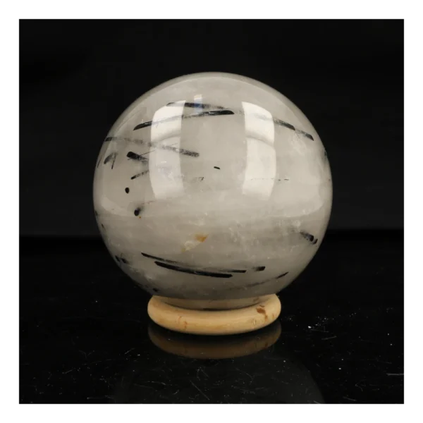 Fraaie toermalijnkwarts bol met diameter van 69mm