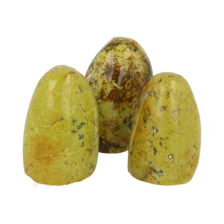 Groene opaal gepolijste vrije vorm van 5-6cm hoog