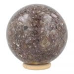 Lepidoliet bol met diameter van 82mm en houten ringetje