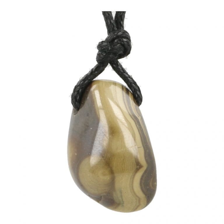 Schalenblende hanger doorboord met zwart koord