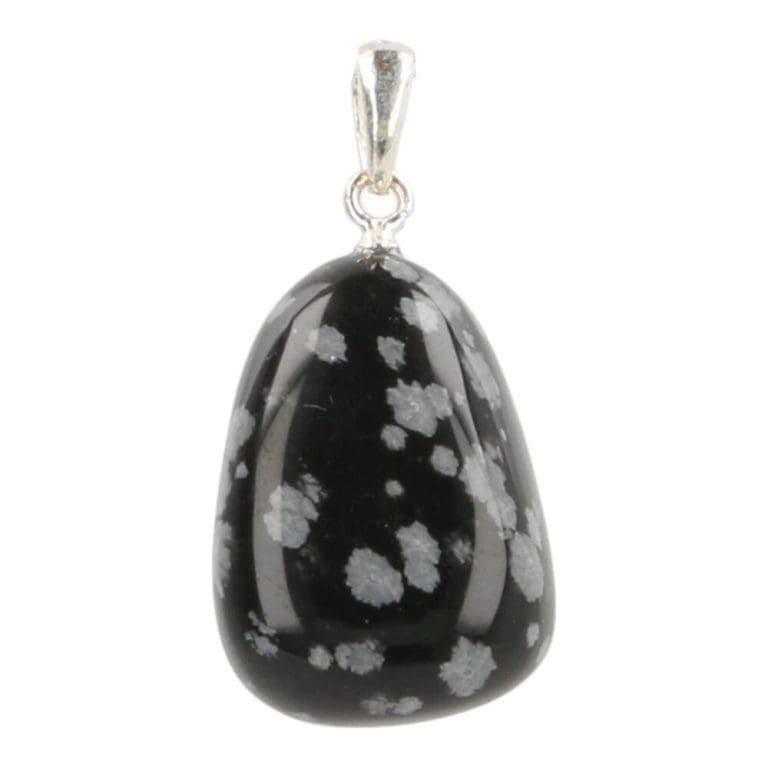 sneeuwvlokobsidiaan hanger met oogje