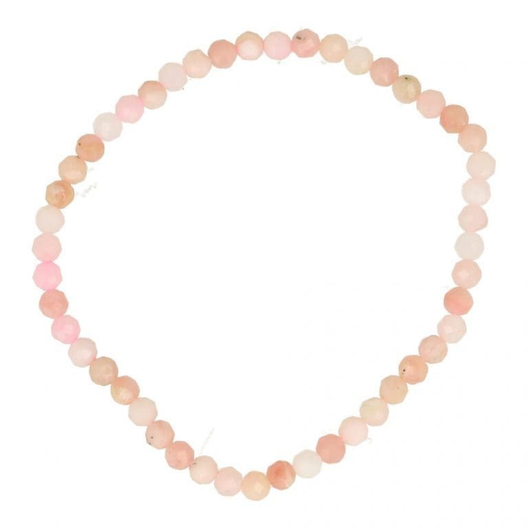 Roze opaal armband facet geslepen