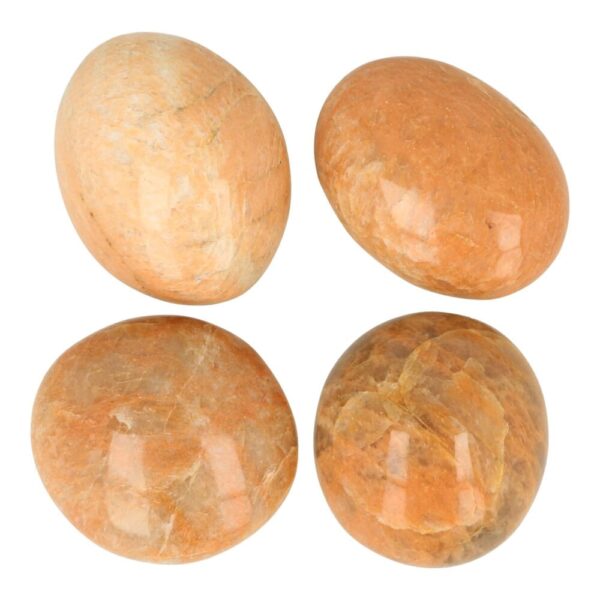 Roze maansteen knuffelsteen van 7-8cm lang