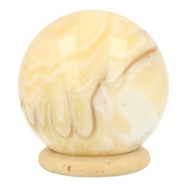 Gele zebra calciet bol van 5cm uit Mexico