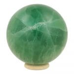 Fraaie helder groene fluoriet bol van 76mm