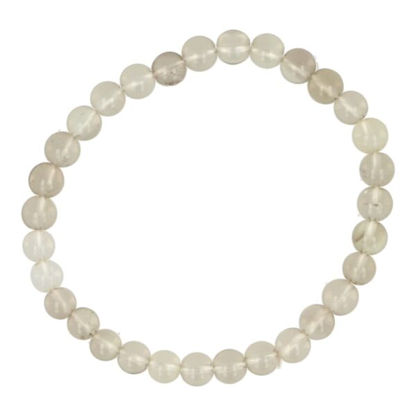 Rookkwarts armband met kralen van 6mm
