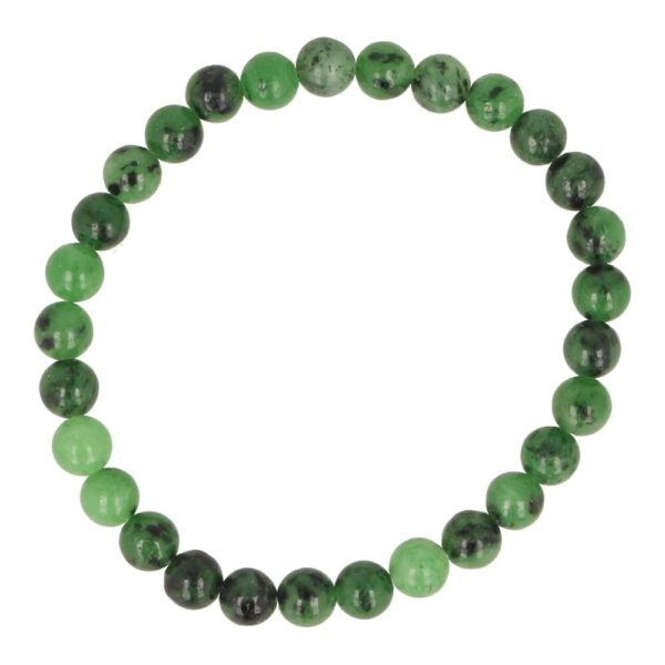 Robijn in zoisiet armband met 6mm kralen