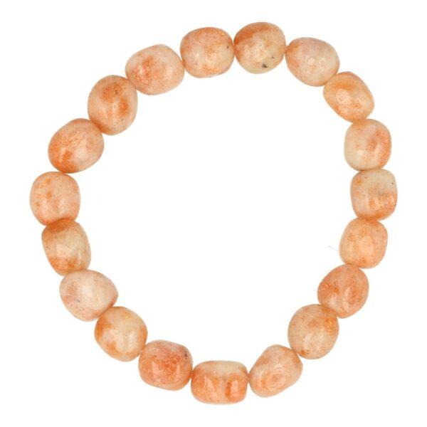 Zonnesteen armband met kralen van 8-11mm diameter.