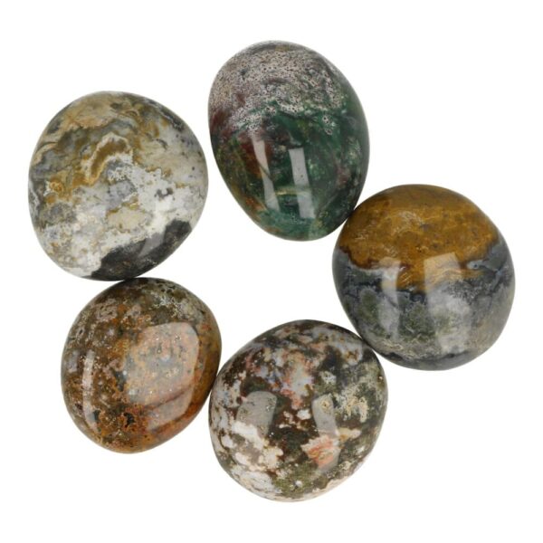 Oceaanjaspis knuffelsteen van circa 6cm lang