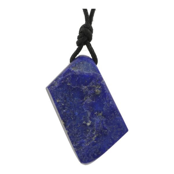 Fraaie lapis lazuli hanger doorboord half ruw