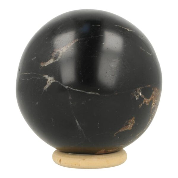 Zwarte toermalijn bol van 7,5cm diameter