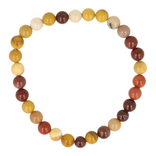 Mookaietjaspis armband met kralen van 6mm en 18cm lengte