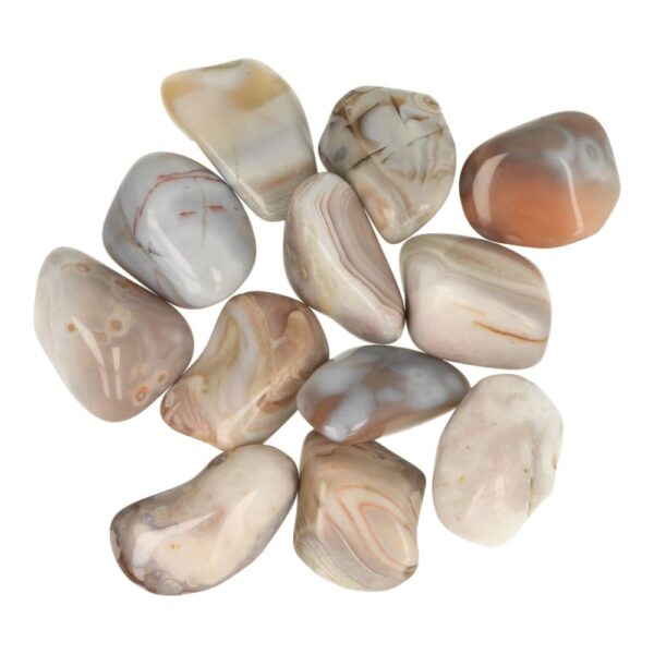 Roze Botswana agaat trommelsteen van 2-2,5cm