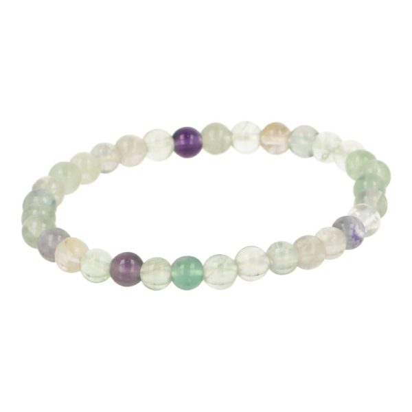 Leuke regenboog fluoriet kinderarmband 4mm met een lengte van 13cm