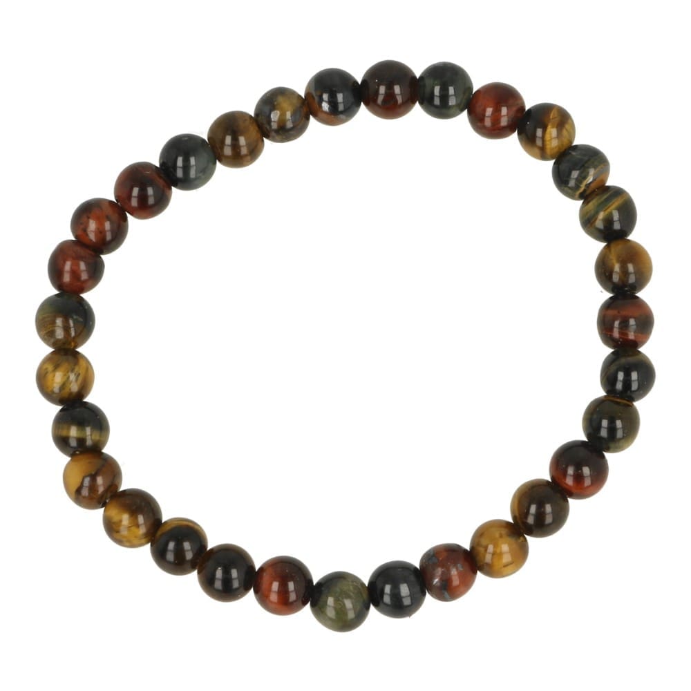 Mooie tijgeroog armband met kralen van 6mm in verschillende kleuren tijgeroog