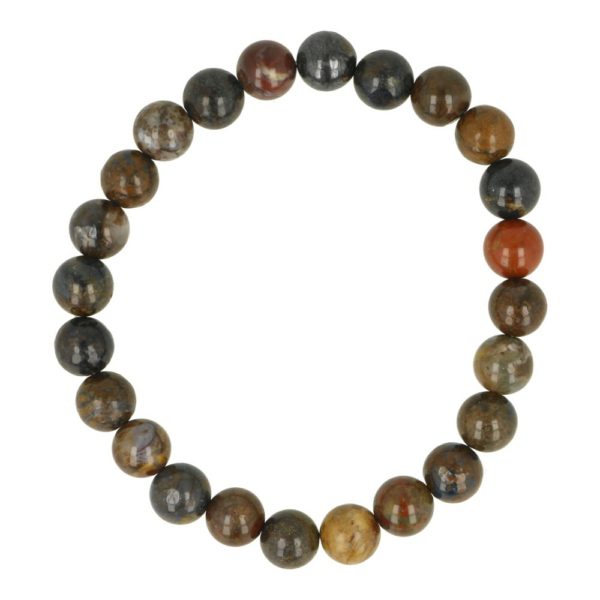 Pietersiet armband met kralen van 8mm en lengte van 16-17cm