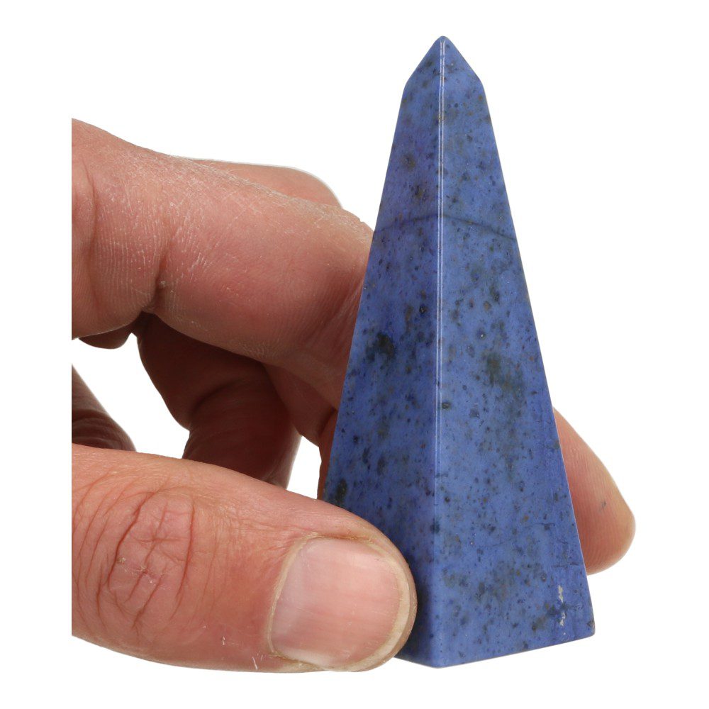 Fraaie dumortieriet obelisk van 8cm hoog 'nr3'