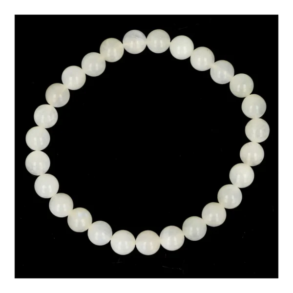 Witte maansteen armband met kralen van 7mm