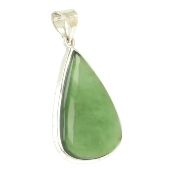 Prachtige Nieuw-Zeelandse jade hanger in zilver 'nr2'