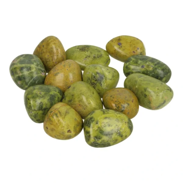 Fraaie groene atalantisiet trommelsteen van 3cm