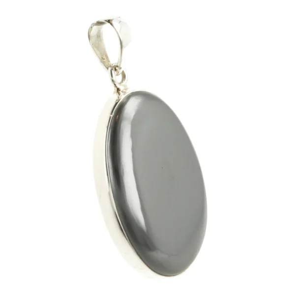 Hematiet hanger in zilver 'nr1'