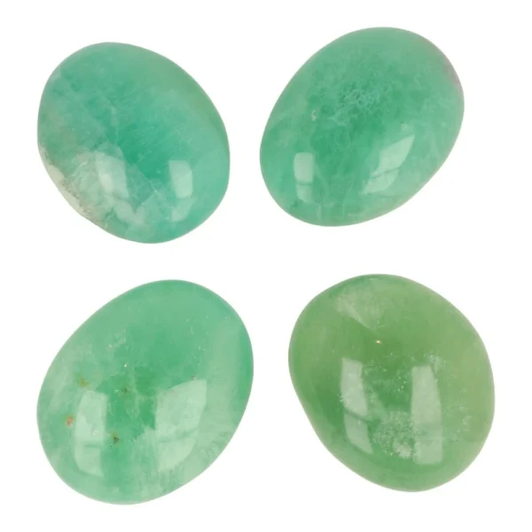 A-kwaliteit groene fluoriet knuffelsteen van 6-7cm lang