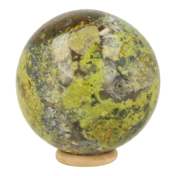 Mooie groene opaal bol met diameter van 66mm
