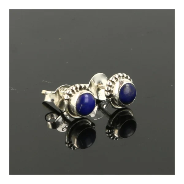 Lapis lazuli oorbel met diameter van 3mm