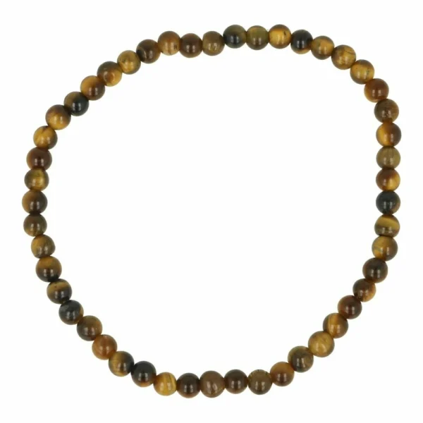 Tijgeroog armband met kralen van 4mm op rekbaar koord