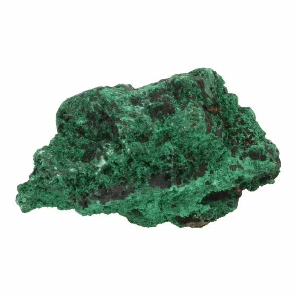 Unieke fluwelen malachiet ruw nr2 van 8cm lang