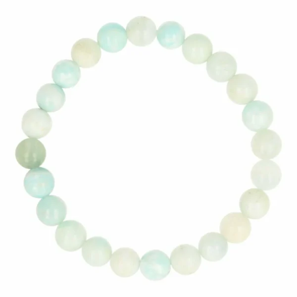 Fraaie blauwe aragoniet armband met kralen van 8mm