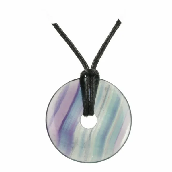 Fluoriet donut hanger met diameter van 3,5cm