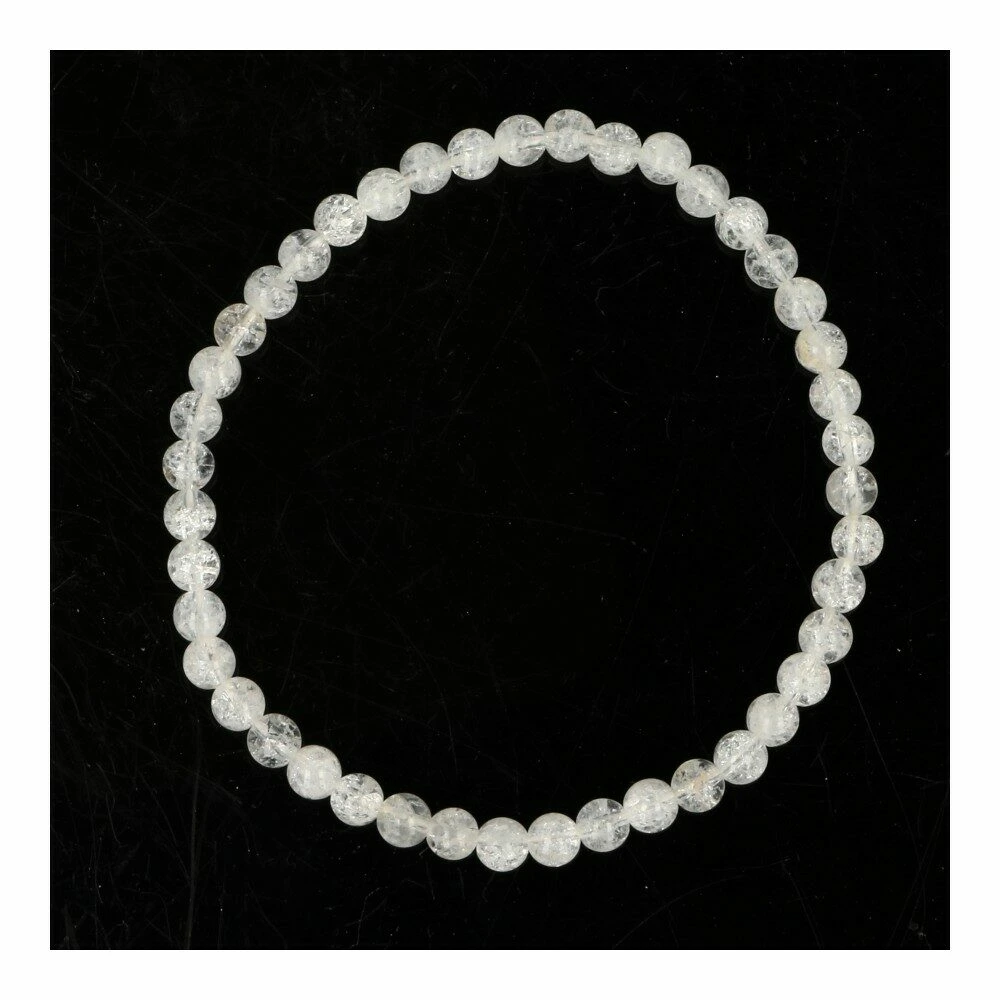 Bergkristal armband 4mm Fire & Ice
