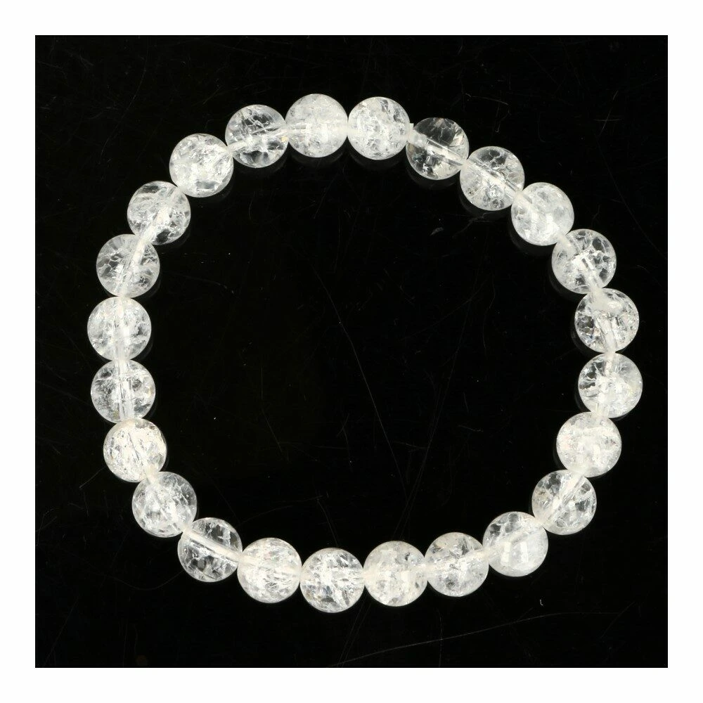 Bergkristal herenarmband 8mm Fire & Ice