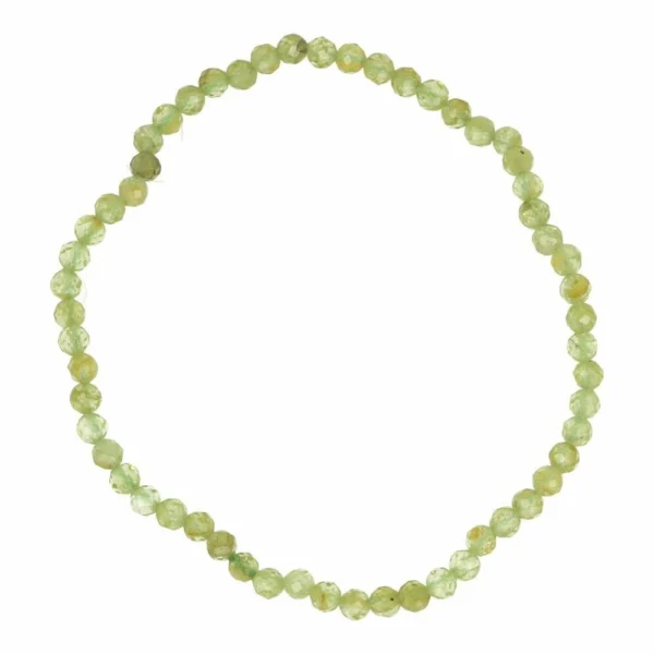 Fraaie groene peridoot armband facetgeslepen met kralen van 3mm