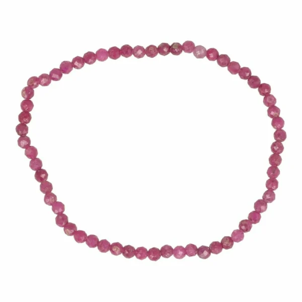 Robijn armband 3mm facetgeslepen