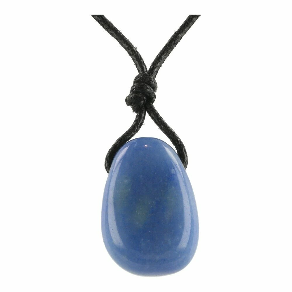 Blauwe kwarts hanger doorboord