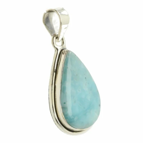 Fijne larimar hanger in zilver 'nr12' uit de Dominicaanse Republiek